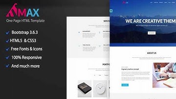 Max Onepage Creative HTML Template | Themeforest Website Templates and Themes
