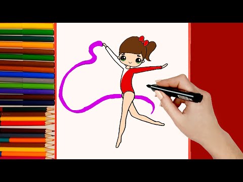 Video: Cómo Dibujar Una Gimnasta