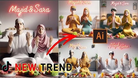Ramdan Al Mubarak 3D Ai Couple Photo Editing With bing image creator Tutorial |Ai Free image Creat |