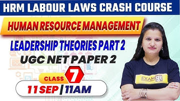 Leadership Theories |Part-2| HRM Labour Laws | UGC NET Paper 2 | Pooja Mam