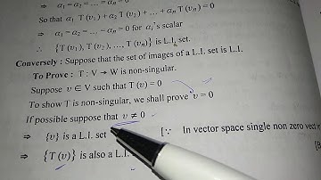 Thm on non singular, LI
