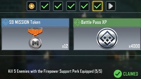 Call Of Duty Mobile Kill 5 Enemies with the Firepower Support Perk Equipped Task Complete
