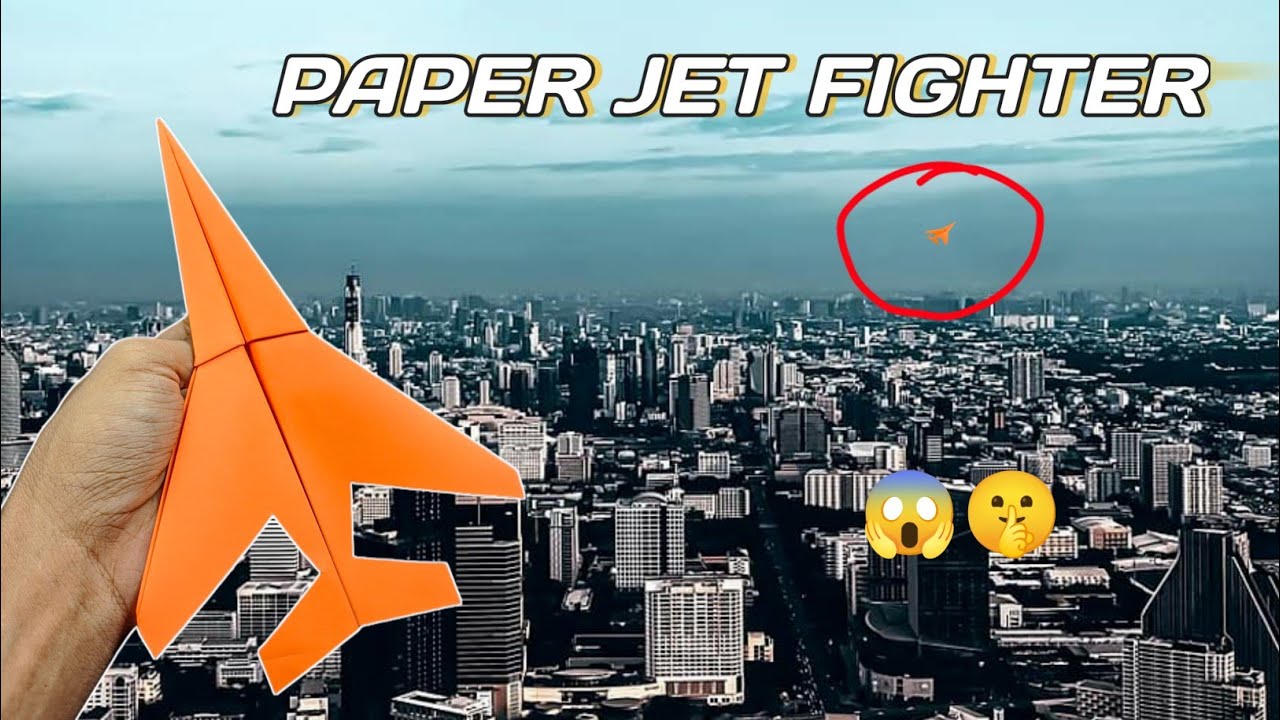 How to Make a Jet Fighter Paper Airplane that FLY FAR - YouTube