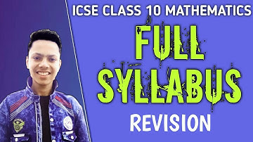 ICSE class 10 Mathematics FULL SYLLABUS revision #icse #icse2020 #icsemaths #studyeasyhai