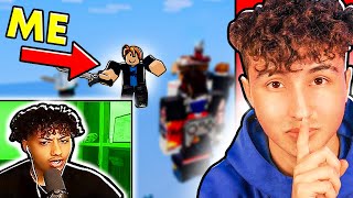 He Didn't Know I SNUCK Into His LIVESTREAM...(Roblox BedWars)