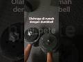 Olahraga di rumah dengan dumbbell stick besi, bisa ganti beban sendiri sesuai kebutuhan