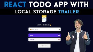 🔴 TRAILER || React ToDo App with Local Storage Including Hooks in 2021