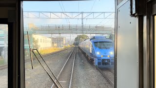 【4K】鹿児島本線811系普通列車博多駅〜福間駅間前面展望2022年11月5日(土)7時57分頃