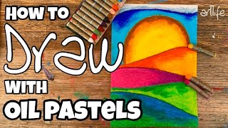 Oil Pastel Abstract Landscape - Things to Make and Do, Crafts and  Activities for Kids - The Crafty Crow