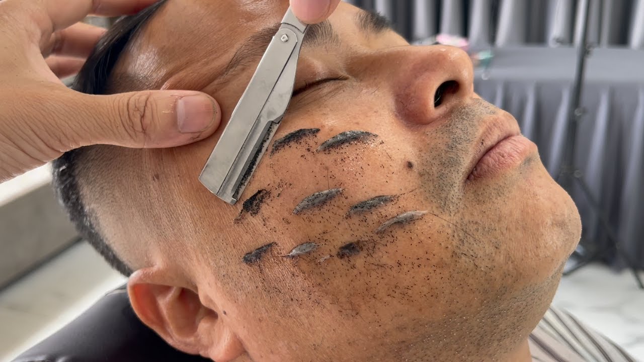 ASMR 🧔 FOR A GOOD SLEEP 🔥 128 MINUTES WHISPERING RAZOR - ASMR FOR A PEACEFUL NIGHT