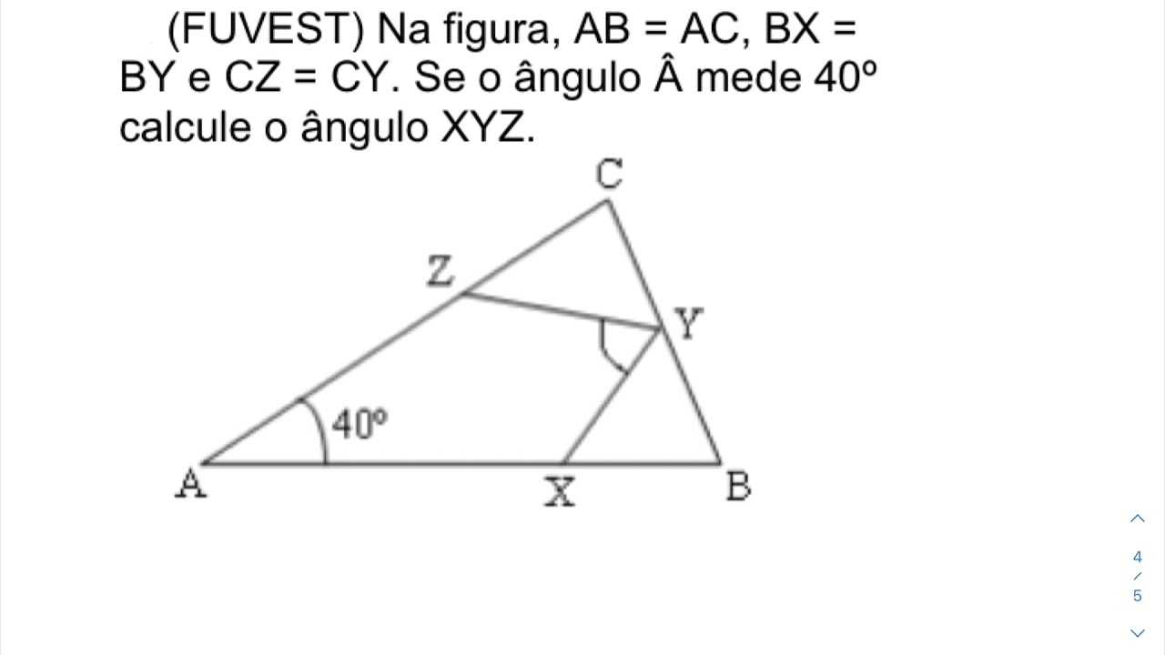 FUVEST Geometria Plana Na Figura AB AC BX BY E CZ CY Se O fuvest-geometria-plana-na-figura-ab-ac-bx-by-e-cz-cy-se-o