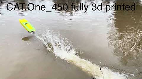 Fully 3d printed RC Catamaran Maiden run CAT.One_450