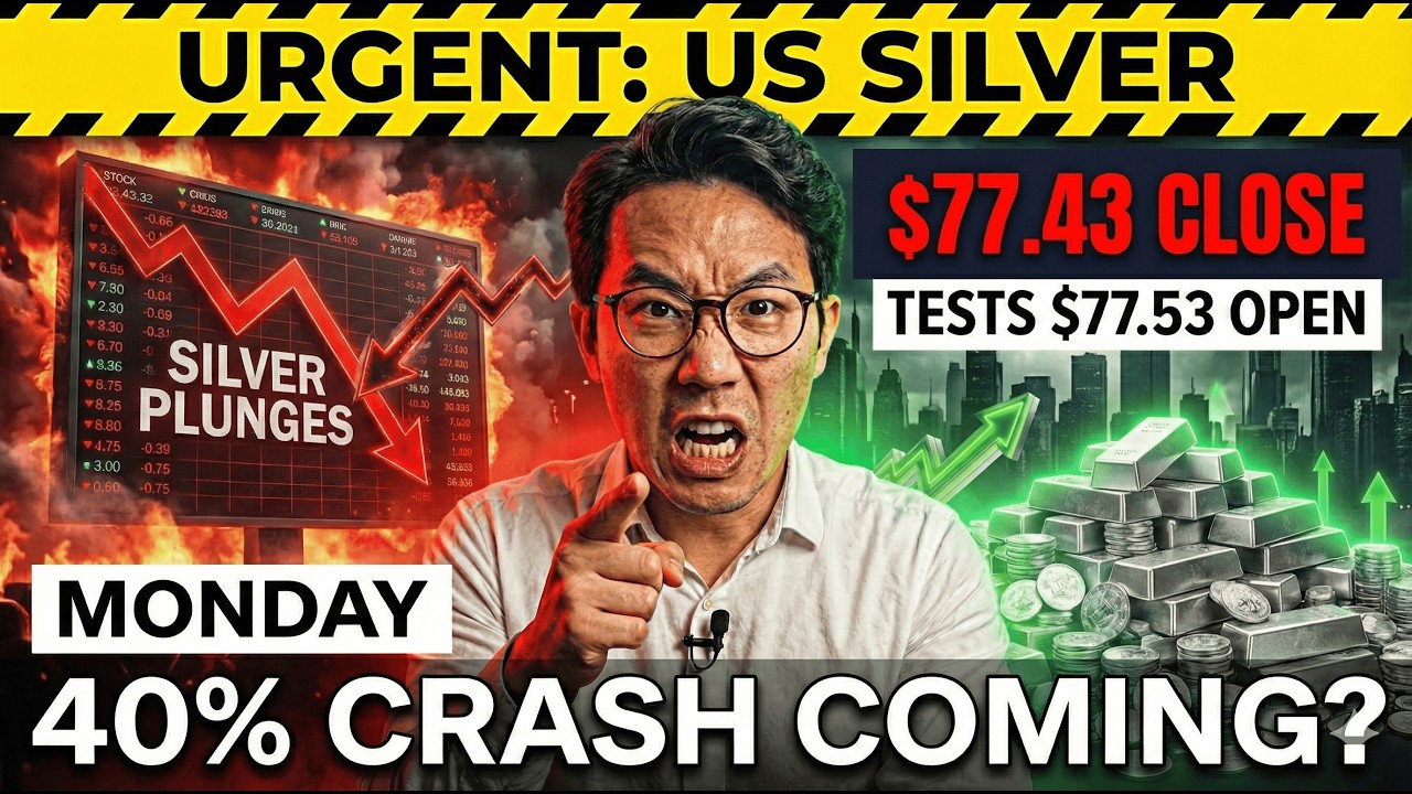 US Silver $77.43 Close Tests $77.53 Open – Monday 40% CRASH Coming?