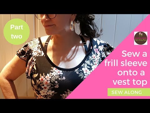 frill sleeve vest top