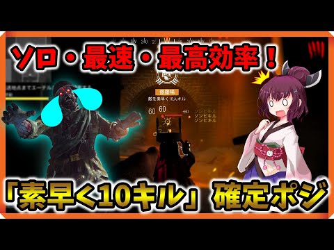 【CoD: Vanguard】ラウンド4から超効率でゾンビを「素早く10キル」！補給と強化も可能な神ポジ紹介＆解説 Part4【コール オブ デューティ ヴァンガード】【東北きりたん 実況】