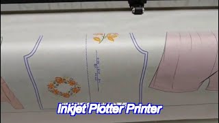 continuous refillable ink tank color paper plotter with 40-80gsm white printing paper