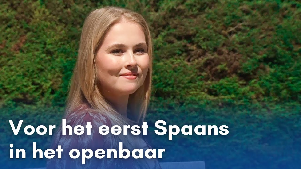 AMALIA spreekt SPAANS tijdens eerste solo-optreden in Madrid | Blauw Bloed