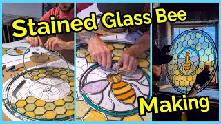 Circular Stained Glass Bee Making