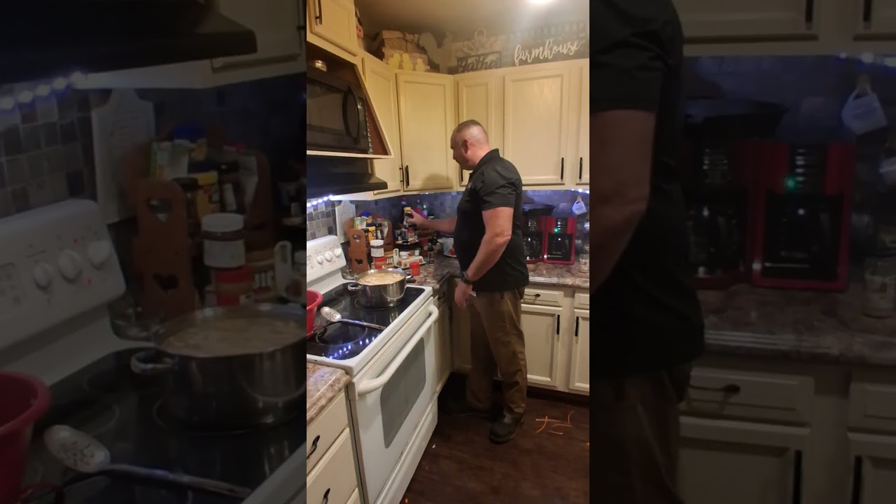 Making beef stew for supper