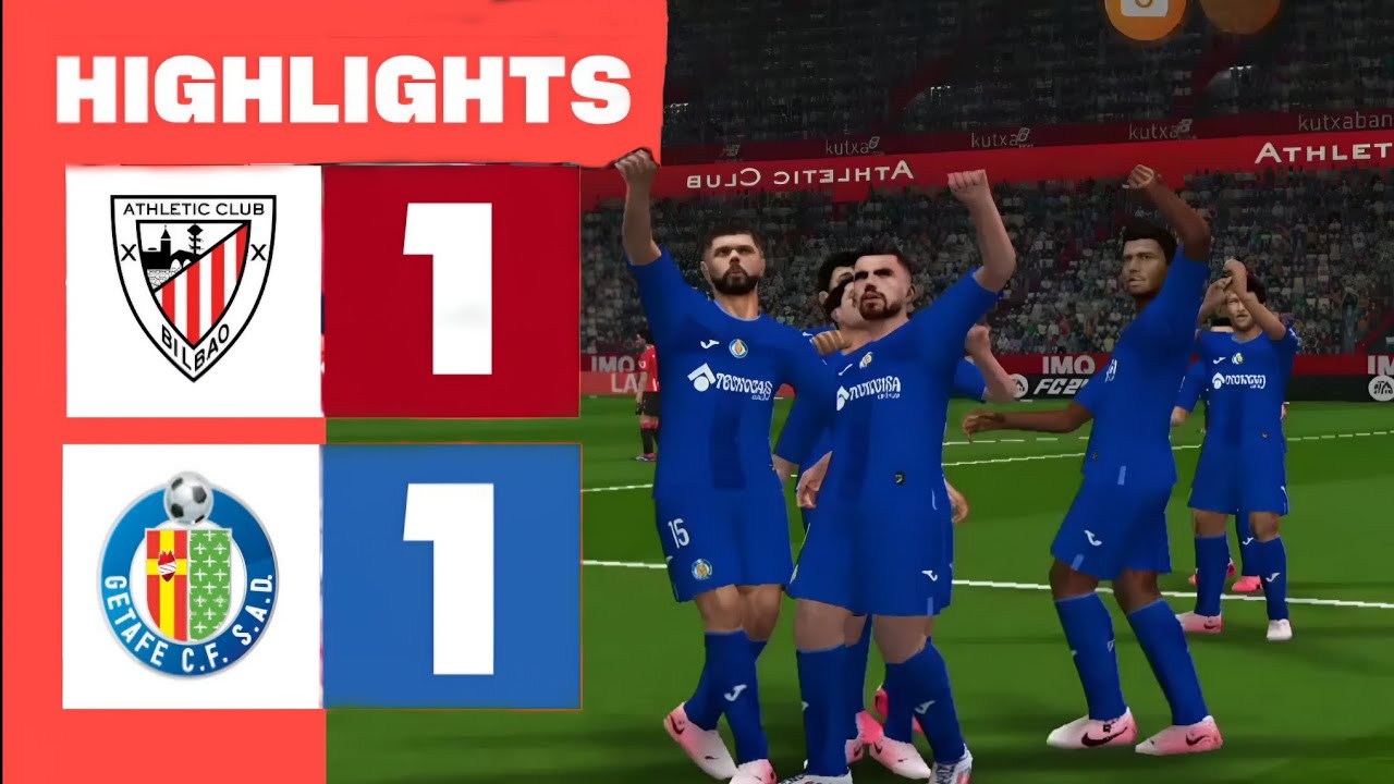 ATHLETIC CLUB 1 - 1 GETAFE | JORNADA 1 | LALIGA EA SPORTS - YouTube