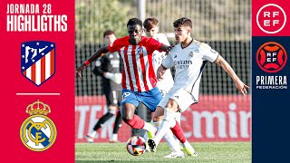 Resumen #PrimeraFederación | Atlético de Madrid "B" 2-0 Real Madrid-Castilla | Jornada 28, Grupo 2