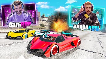 ÚLTIMO EXPLOTA CON AURONPLAY Y AMIGOS! HAGO ENFADAR A JUANSGUARNIZO!! - GTA V ONLINE