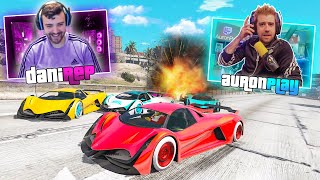 ÚLTIMO EXPLOTA CON AURONPLAY Y AMIGOS! HAGO ENFADAR A JUANSGUARNIZO!! - GTA V ONLINE