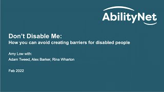 Don't disable me: How you can avoid creating barriers for disabled people
