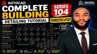 AutoCAD Complete Building Detailing Tutorial I Foundation Layout I Series 104