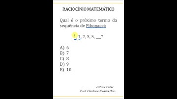 RACIOCÍNIO MATEMÁTICO! QUAL É O PRÓXIMO TERMO DA SEQUÊNCIA DE FIBONACCI? #shorts