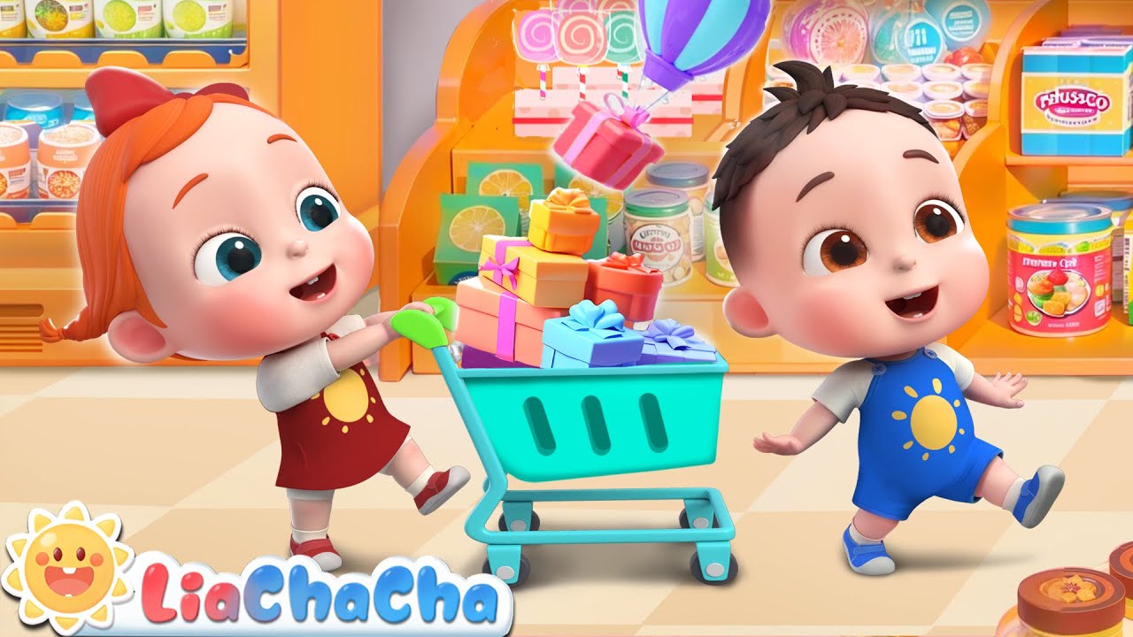 Shopping at the Supermarket | Kids Songs \u0026 Nursery Rhymes | LiaChaCha