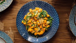 Sweet potato with spinach