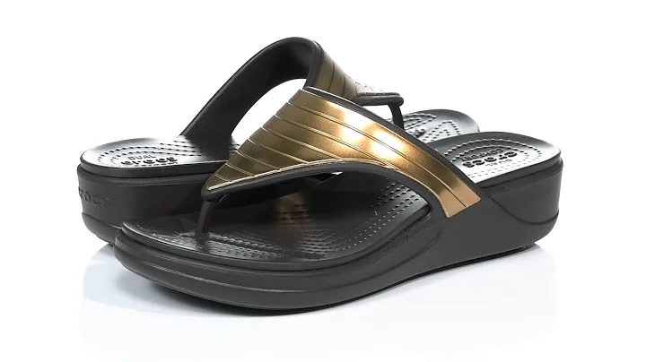 Crocs Monterey Metallic Strap Wedge Flip SKU: 9429739