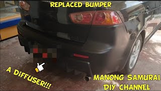 Lancer Ex | Rear Bumper Replacement ( + it has a diffuser! )