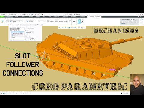 Creo Parametric - Mechanisms | Slot-Follower Connections