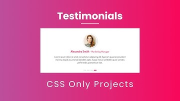 CSS Only Responsive Testimonial | Pure CSS Testimonial | CSS Projects