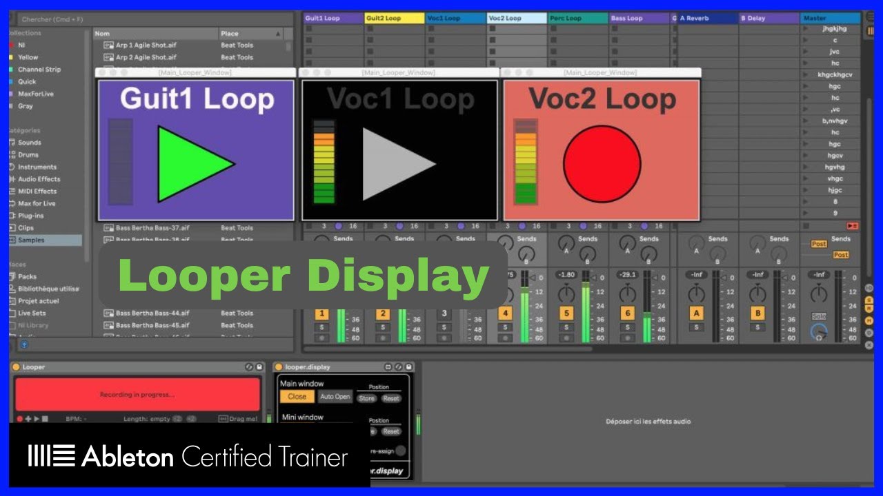 Ableton Live : Looper Display (Max for Live) – Afficher l’État des Loopers