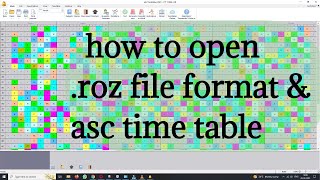 how to open (.roz) file format and asc time table screenshot 5