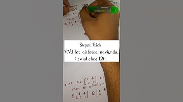 Matrices Tricks for NDA Airforce  navy and jee mains || Maths ||Maths tricks || #Shorts