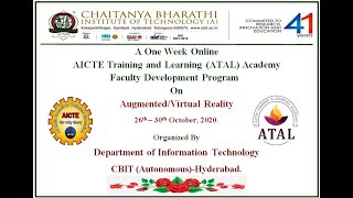 1 ATAL Online FDP on Augmented Virtual Reality  Inaugural session  -25-10-2020