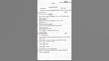 Multivariate Calculus (Core -11) Sambalpur University 2023 question paper 5th Semester