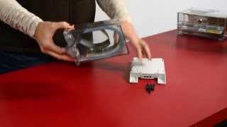 Attach Lockable Slide Mount to Single Lottery Dispenser