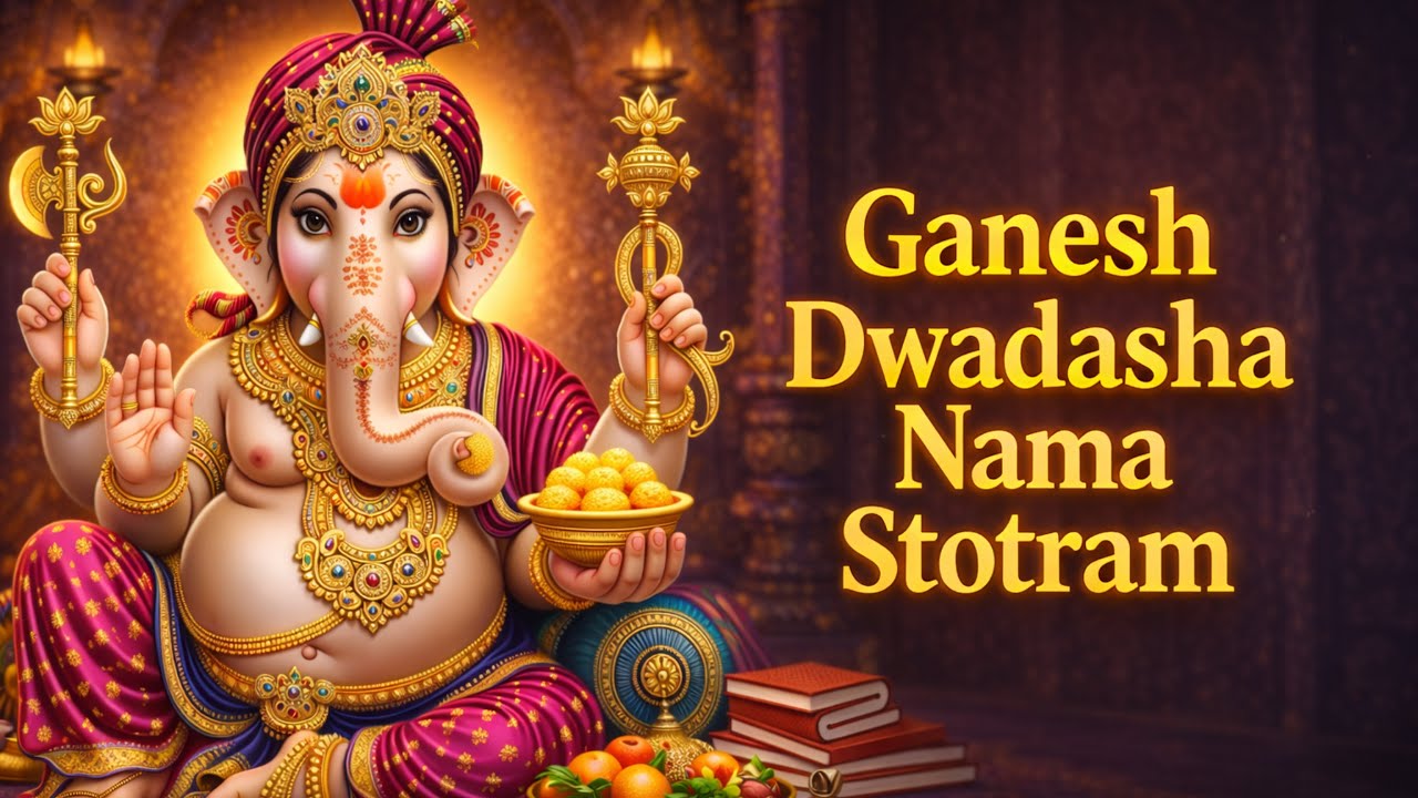 Ganesh Dwadasha Nama Stotram | Powerful 12 Names of Lord Ganesha | Remove Obstacles | श्री गणेश