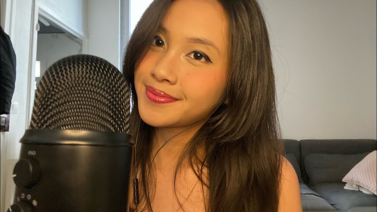 ASMR saying subscribers names ~ clicky whispering and hand movements 