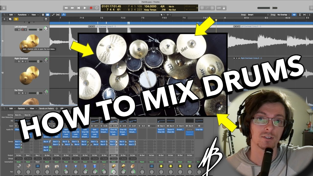 How to Mix Drums using Logic Pro MBDrums YouTube