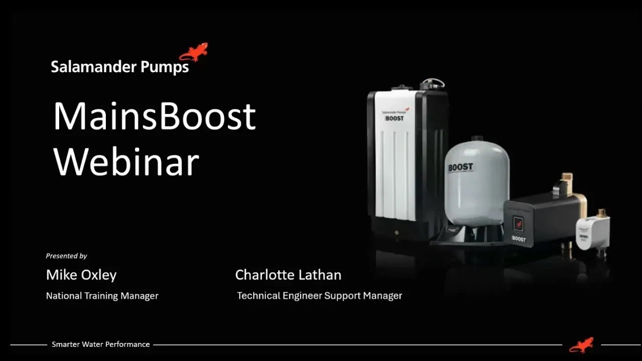 Watch our Free Mains Water Boosting Training Webinar