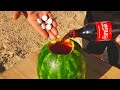 Watermelon Test vs Coca Cola and Mentos