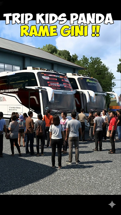 Kids panda always makes a crowd!! #busmania #ets2 #bussid #basuri #telolet #shorts