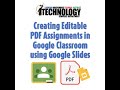 How to Create Editable PDF Assignments within Google Classroom