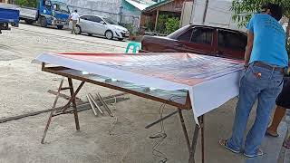 Install ng tarp sa frame